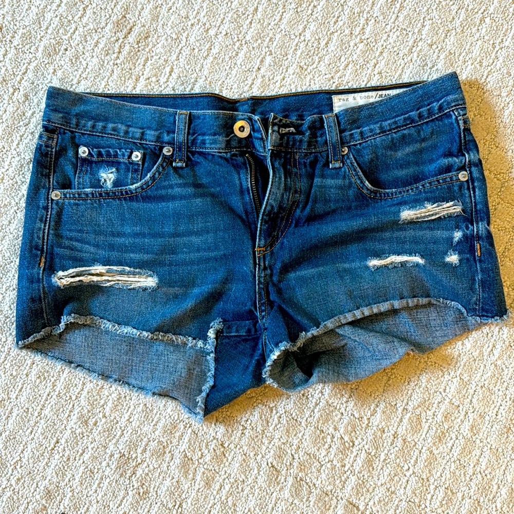 rag & bone Denim Jean Distressed Cutoff Shorts